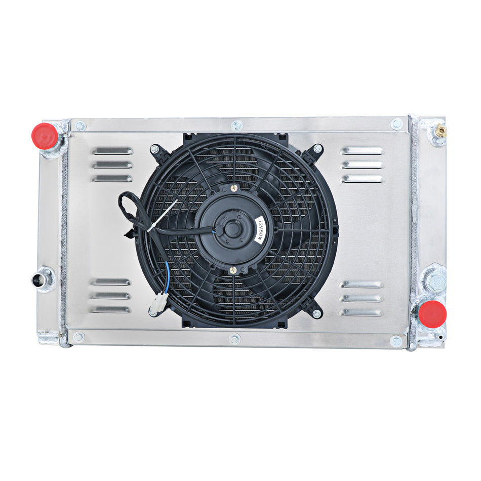 AlloyWorks 3 Rows Radiator Shroud Fan Kits Fit 1988-1991 PORSCHE 944 2.5L TURBO S2 3.0L MT