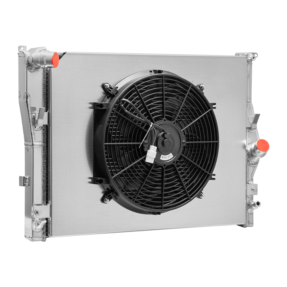 AlloyWorks 2 Row Aluminum Radiator+Shroud Fan For 2006-2013 BMW 128i/130i/28i/330i Z4 MT