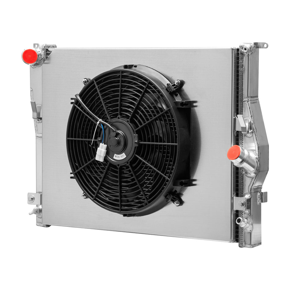 AlloyWorks 2 Row Aluminum Radiator+Shroud Fan For 2006-2013 BMW 128i/130i/28i/330i Z4 MT