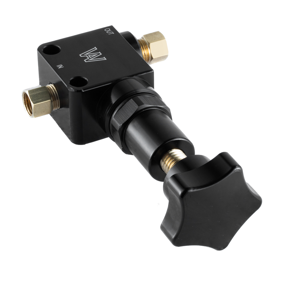 AlloyWorks Aluminum Universal Adjustable Bias Brake Proportioning Valve 1/8" NPT Black