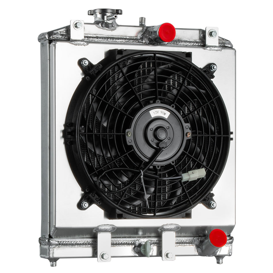 AlloyWorks 2Row Radiator Shroud Fan Fit Honda Civic EG EK DEL SOL Integra B16-B18 D15 92-00