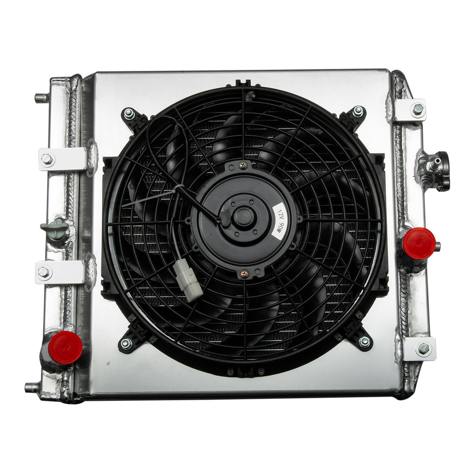 AlloyWorks 2Row Radiator Shroud Fan Fit Honda Civic EG EK DEL SOL Integra B16-B18 D15 92-00