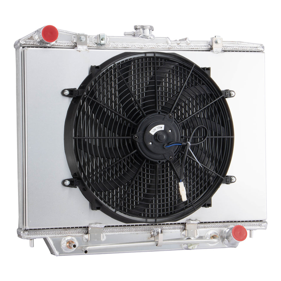 AlloyWorks 3Row Radiator Shroud +Fan For 98-2003 Holden Rodeo TF 3.2L V6 6cyl Petrol AT MT;