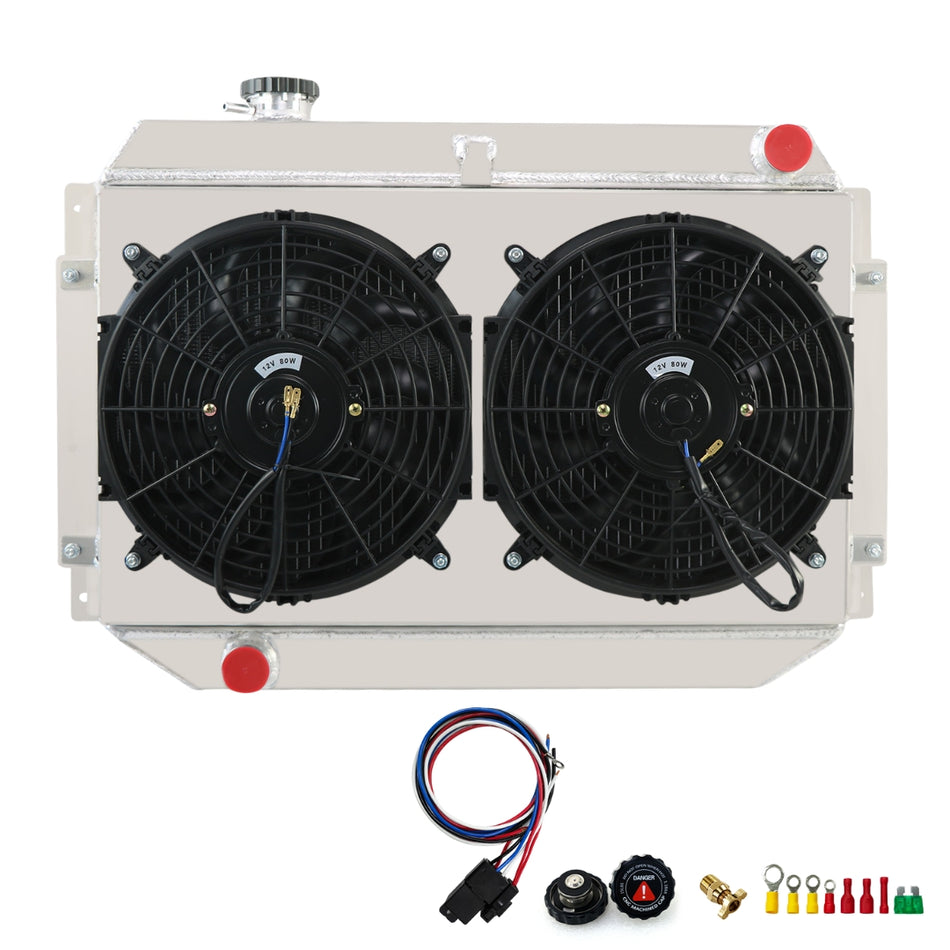 AlloyWorks 3ROW RADIATOR SHROUD FAN Fit 71-80 HOLDEN HQ/HJ/HX HZ KINGSWOOD 253 308 V8 AT;MT