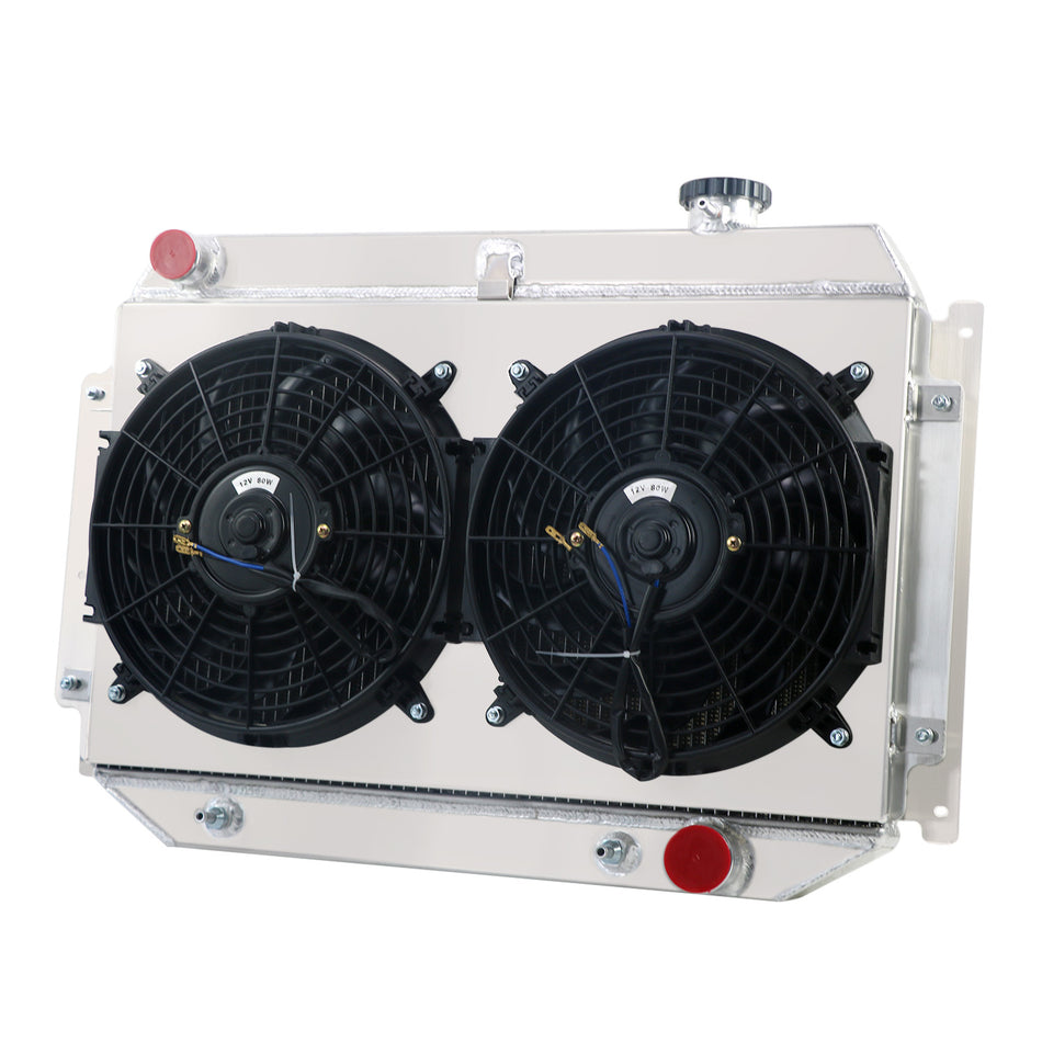 AlloyWorks 3Row Radiator+Shroud+Fan+Relay For 71-80 HQ Holden HG HT HK HJ HX HZ&Chevy V8/MT