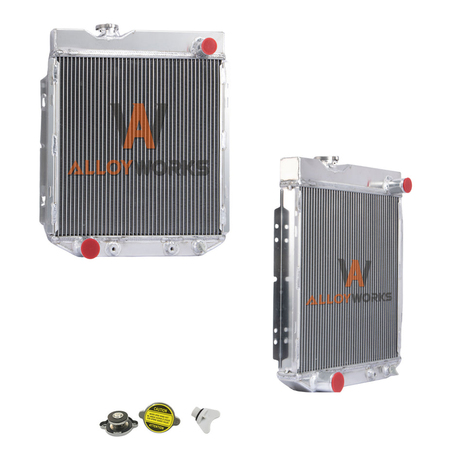 AlloyWorks 3 Row Radiator For 60-1966 Ford Mustang Falcon Ranchero Mercury Comet