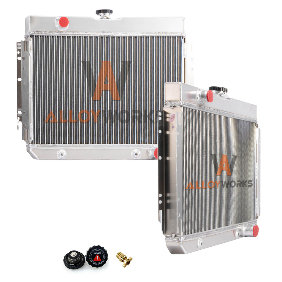 AlloyWorks 3 Row Radiator For 1963-68 Chevy Chevelle Impala Chevy Gm Cars Camino I6 V8 AT