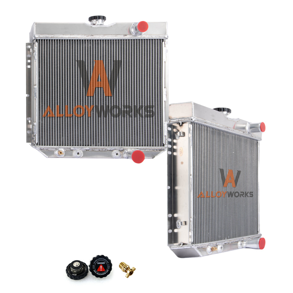AlloyWorks 3 Row Radiator Aluminum for 1967-69 Ford Mustang/67-68 Mercury Cougar 4.7L 5.0L AU