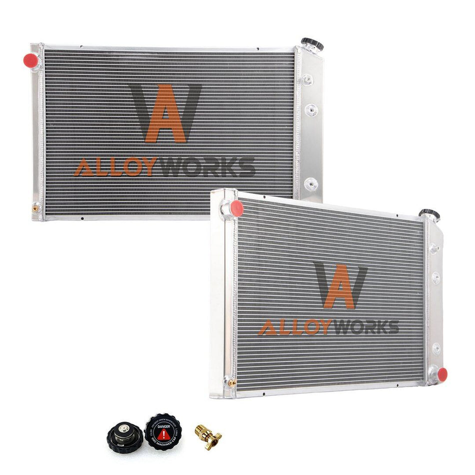 AlloyWorks 3 Row Aluminum Radiator For 1973-87 Chevy C/K Truck C10 C20 C30 K10 K20