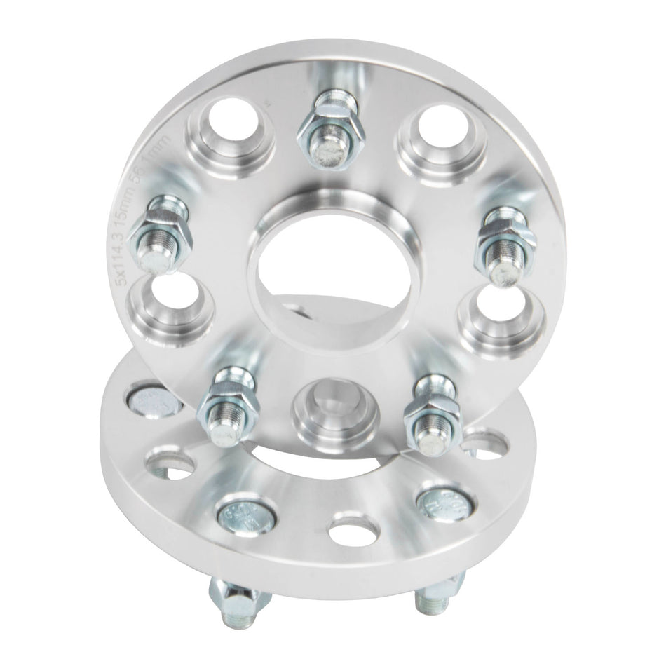 AlloyWorks 2pcs 15mm 5Lugs Hubcentric Wheel Spacers For Subaru Impreza WRX STI M12X1.25