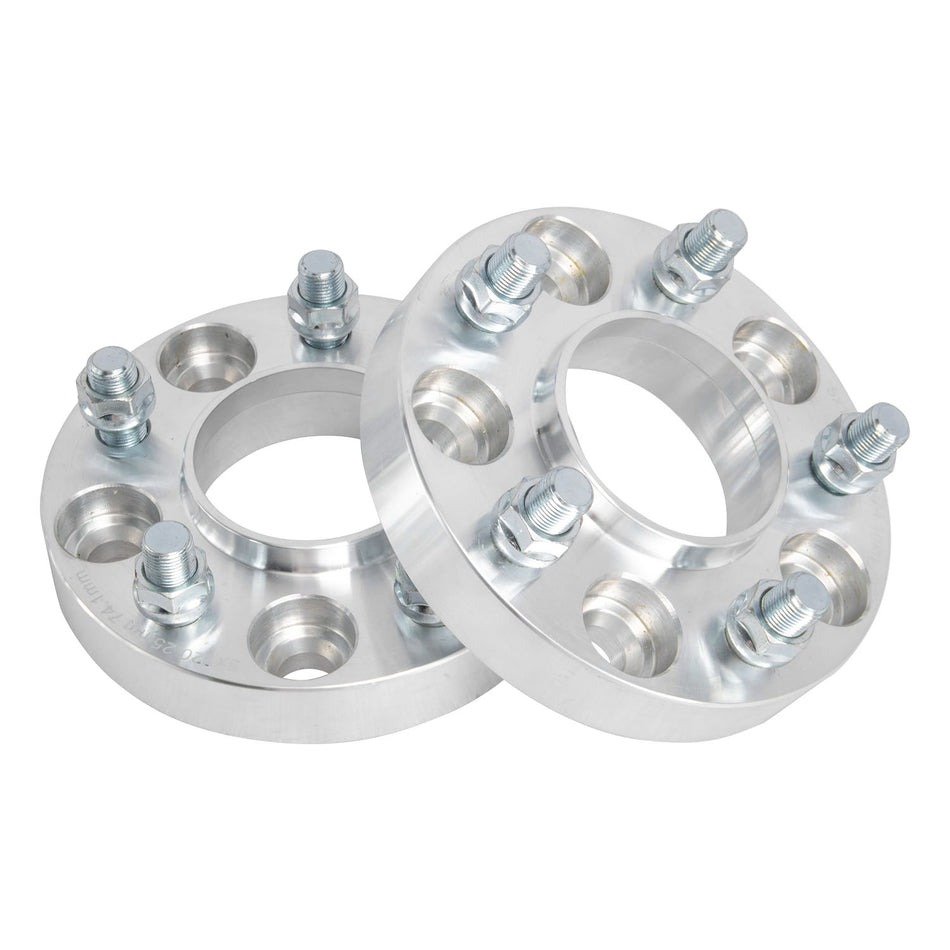 AlloyWorks 2PCS Wheel Spacer 25mm 5X120 5 stud 14x1.25 74.1mm Fit BMW X5 X6 E70 2010-2018